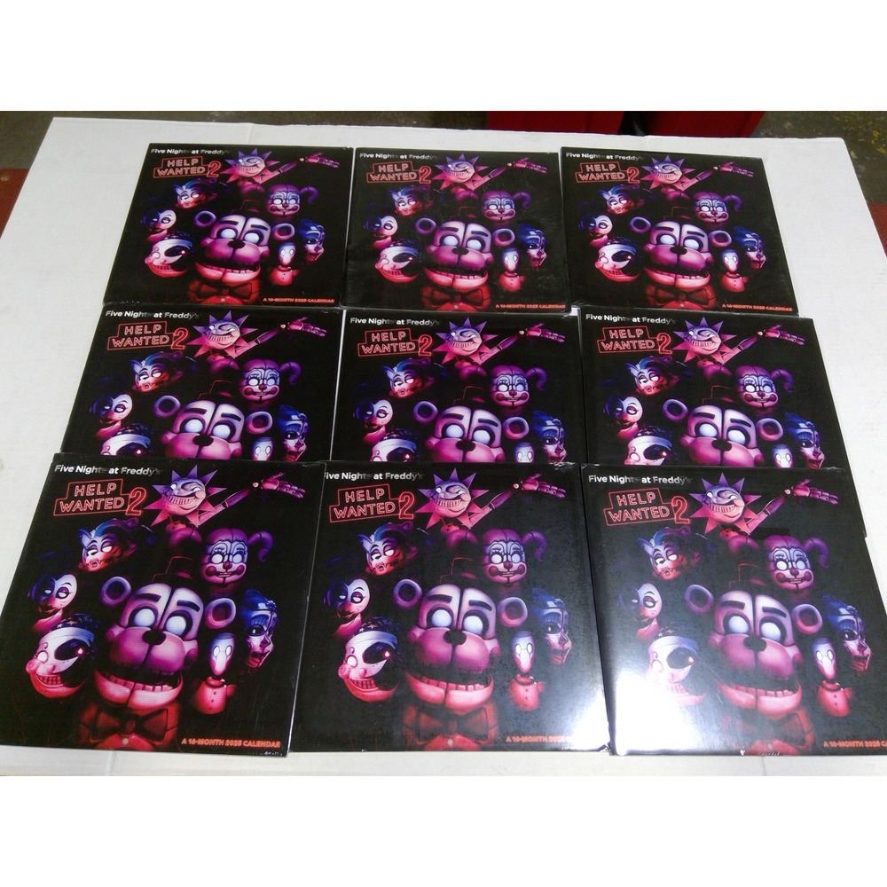 Five Nights at Freddy's Help Wanted 2 2025 Wall Calendar 16-Month FNAF New